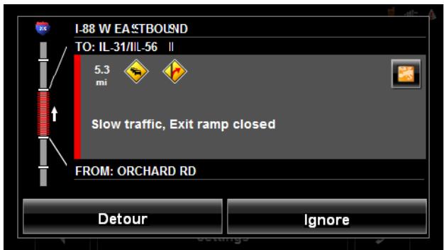 NAVIGON 8100T - Requesting a route recalculation - 2