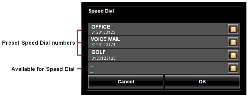 NAVIGON 8100T - Tap Settings > Speed Dial. - 1