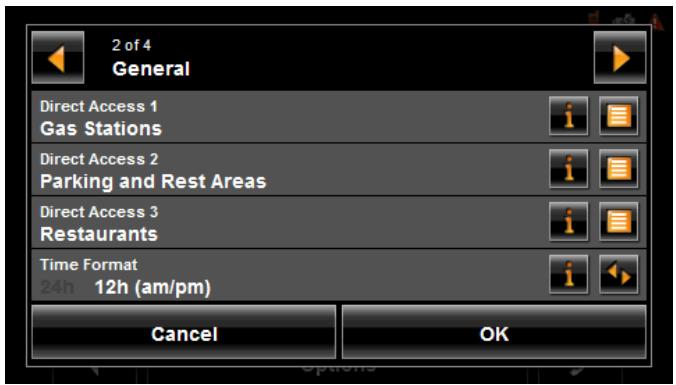 NAVIGON 8100T - Specify Direct Access POI categories - 1