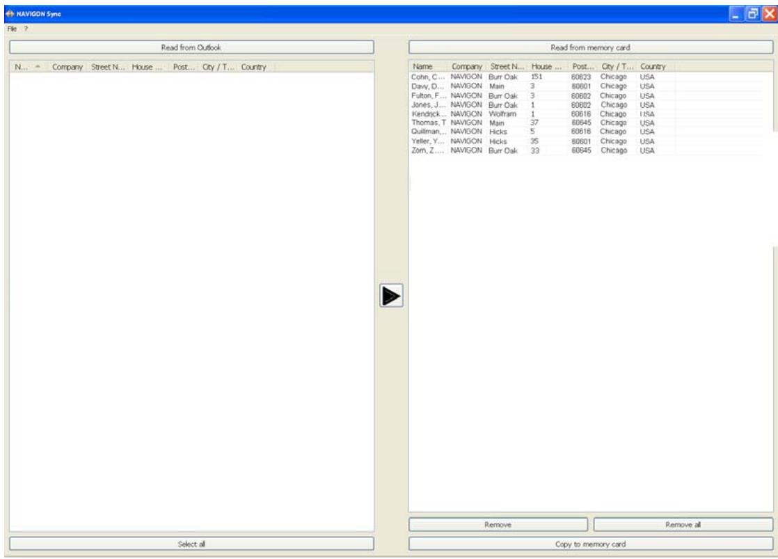 NAVIGON 8100T - Delete Outlook Contact Information From the NAVIGON 8100T - 1