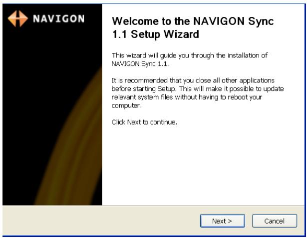 NAVIGON 8100T - Download and Install the NAVIGON Sync Software - 2