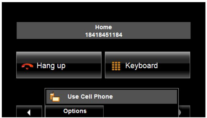 NAVIGON 8100T - Transferring a call to the mobile phone - 1