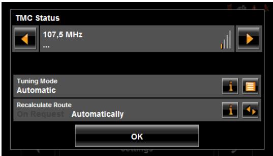 NAVIGON 8100T - TMC Status Window - 1
