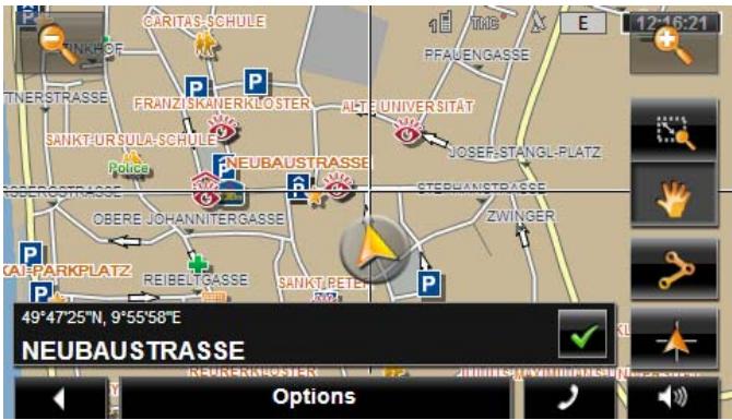 NAVIGON PREMIUM 40 LIVE - Map in Destination search mode - 1