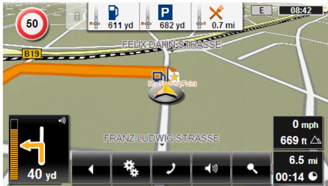 NAVIGON PREMIUM 40 LIVE - Dynamic button bar - 3