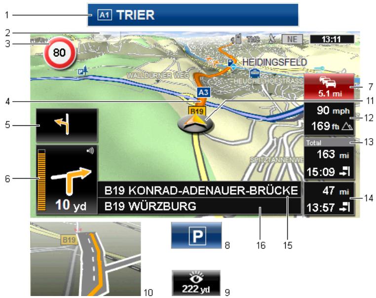 NAVIGON PREMIUM 40 LIVE - Navigation in Vehicle mode - 1