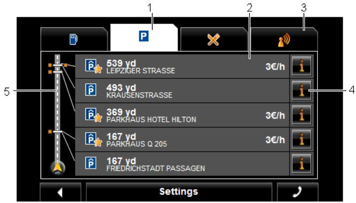NAVIGON PLUS 70 - Displaying POIs along the route - 3