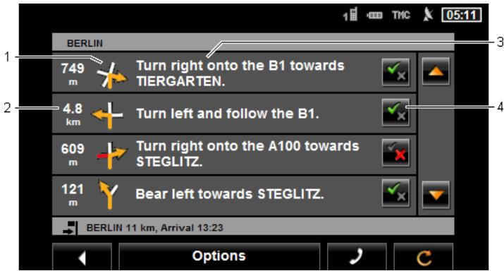 NAVIGON PREMIUM 70 - Turn-by-Turn List - 1
