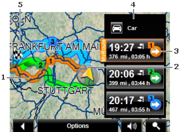Frankfurt AM MAI 19:27 1 376 mi, 03:05 h MyRoute 20:06 2 399 mi, 03:44 h 20:17 3 467 mi, 03:55 h STUTTGART M Options