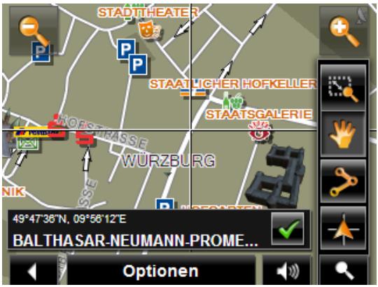 NAVIGON 1410 - Map in Destination search mode - 1