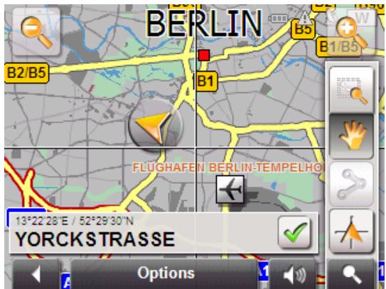 NAVIGON 2110 - Carte au mode rechercher destination - 1