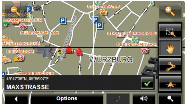 NAVIGON 6310 - Map in Destination search mode - 1