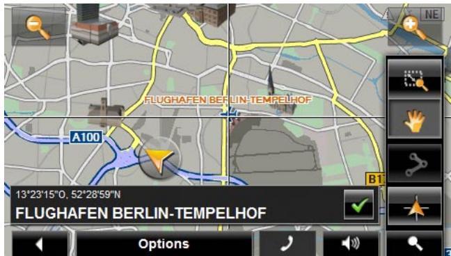 NAVIGON 7210 - Map in Destination search mode - 1