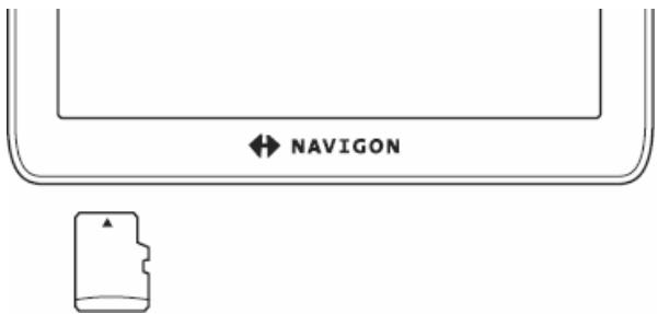 NAVIGON 7210 - Inserting a memory card - 1