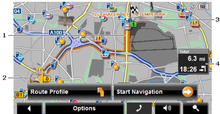 NAVIGON 7210 - Map in Preview mode - 1