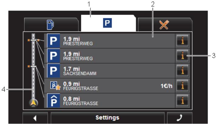 NAVIGON 40 EASY - Displaying POIs along the route - 3