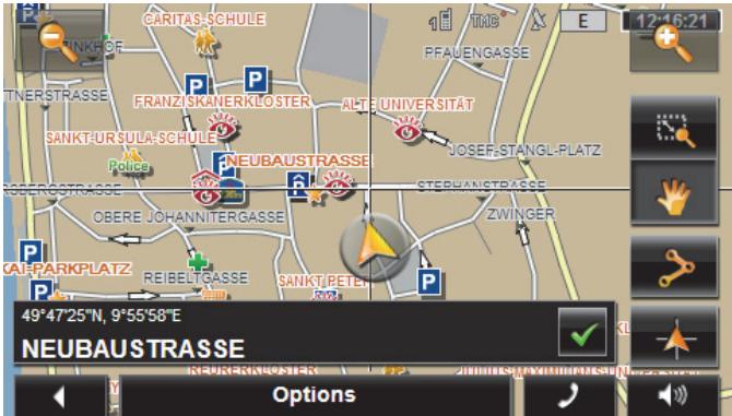 NAVIGON 40 EASY - Map in Destination search mode - 1