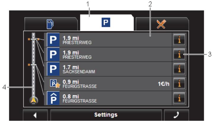 NAVIGON 40 PREMIUM - Displaying POIs along the route - 3