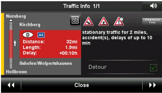 NAVIGON 42 PREMIUM - Showing a single message in detail - 1