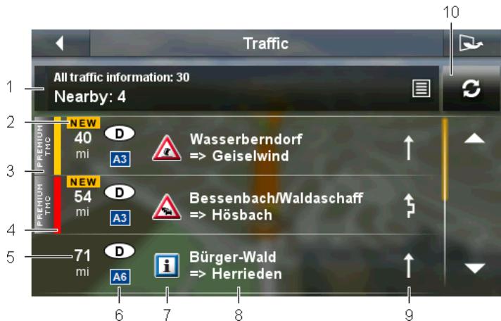 NAVIGON 42 PREMIUM - Displaying traffic information - 1
