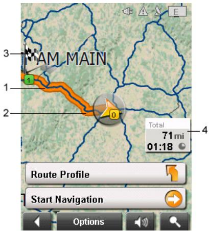 NAVIGON MN7 PDA - Map in Preview mode - 1