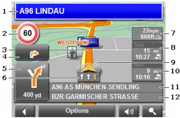 NAVIGON SUNGOO - Map in Navigation mode - 1