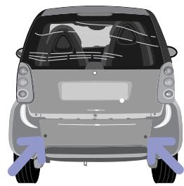SMART FORTWO COUPE - Fixing points for the towing lug - 1