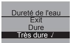 MELITTA CAFFEO GOURMET E965-101, CAFFEO GOURMET E965-102 - Sous-menu „Dureté de l'eau“ - 1
