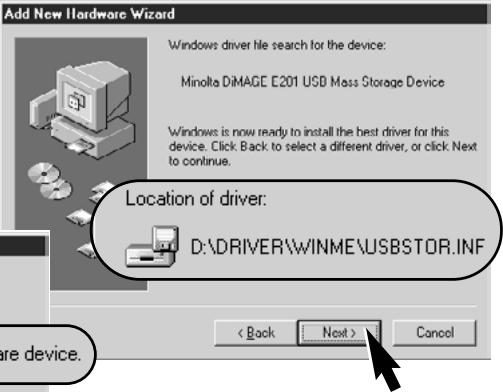 MINOLTA DIMAGE E201 - CONNECTING TO WINDOWS ME - 3