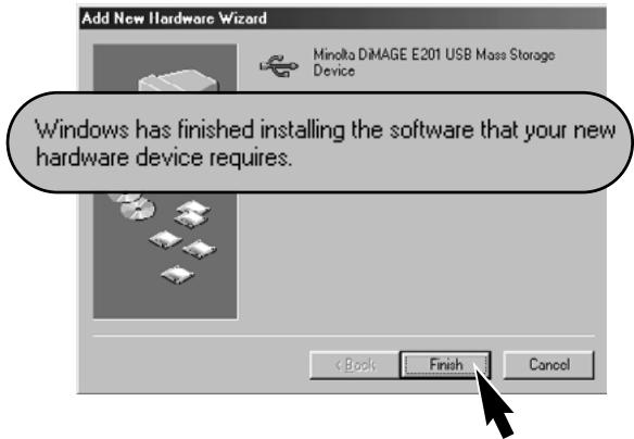 MINOLTA DIMAGE E201 - CONNECTING TO WINDOWS 98 - 6