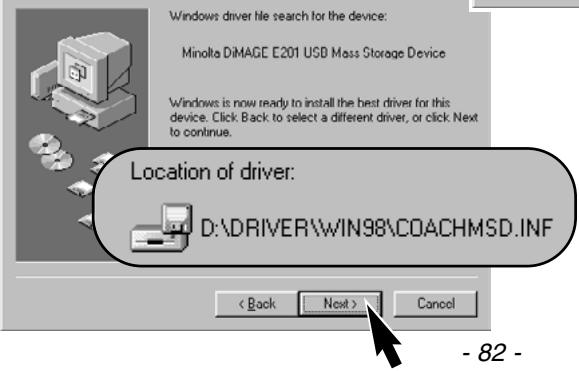 MINOLTA DIMAGE E201 - CONNECTING TO WINDOWS 98 - 4