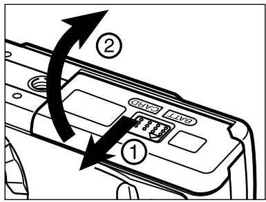 MINOLTA DIMAGE E201 - Always turn off the camera before inserting or removing a CompactFlash card otherwise the data on the card could be lost, and the card may be damaged. - 5