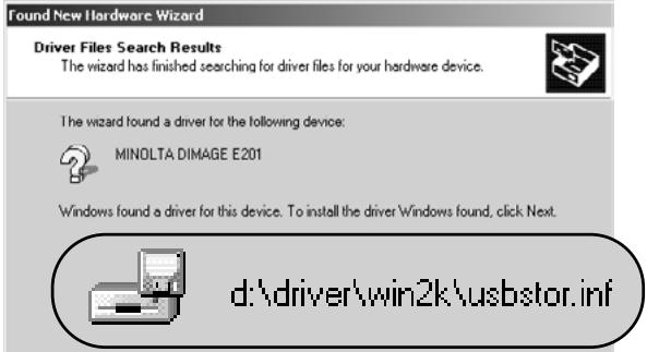 MINOLTA DIMAGE E201 - Optional search locations: - 6