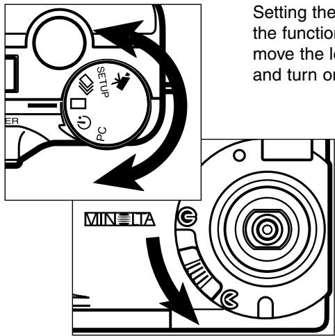 MINOLTA DIMAGE E201 - SETTING THE CAMERA IN RECORDING MODE - 1