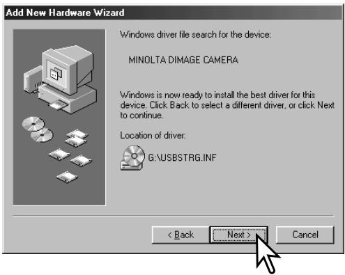 MINOLTA DIMAGE E223 - Connecting to Windows 98 and 98 Second Edition - 4