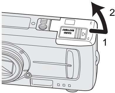 MINOLTA DIMAGE E223 - Installing batteries - 1