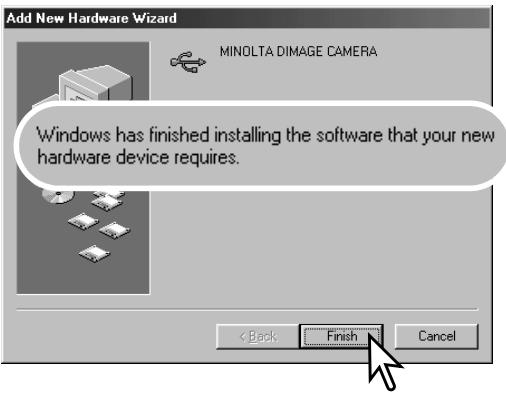 MINOLTA DIMAGE E223 - Connecting to Windows 98 and 98 Second Edition - 5
