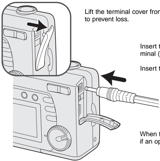 MINOLTA DIMAGE E223 - Always turn off the camera before changing between power supplies. - 1