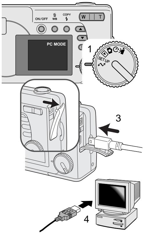 MINOLTA DIMAGE E223 - Connecting the camera to a computer - 1