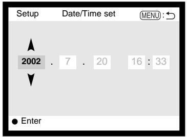 MINOLTA DIMAGE F100 - Setting the date and time - 1