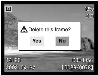 MINOLTA DIMAGE F100 - Deleting images in Quick View - 5