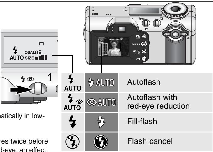 MINOLTA DIMAGE F100 - Flash modes - 1