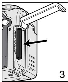 MINOLTA DIMAGE F100 - Changing the memory card - 3
