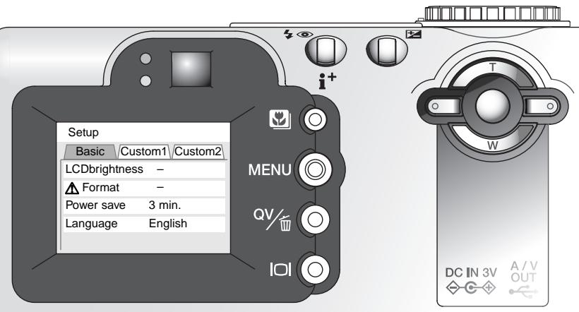 MINOLTA DIMAGE F100 - Navigating the setup menu - 6
