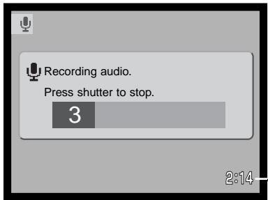 MINOLTA DIMAGE F100 - Remaining recording time - 1