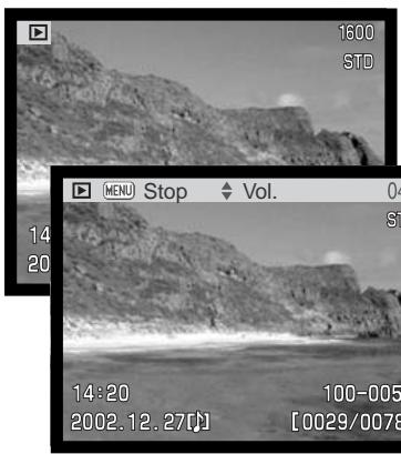 MINOLTA DIMAGE F200 - Playing back voice memos and audio captions - 2
