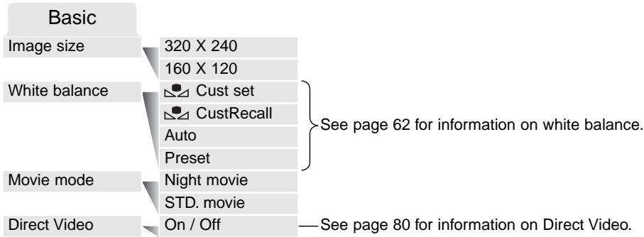 MINOLTA DIMAGE F200 - Navigating the movie menu - 6