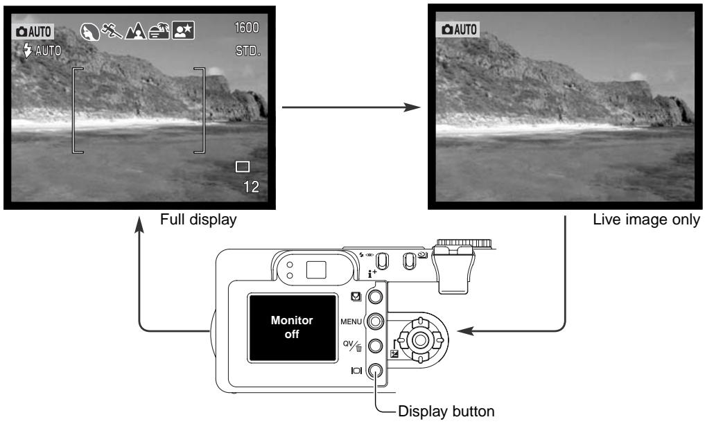MINOLTA DIMAGE F200 - Display button - recording mode - 1