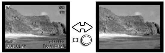 MINOLTA DIMAGE F200 - Display button - Quick View - 1