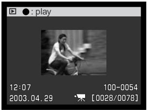 MINOLTA DIMAGE F200 - Playing back movies and audio recordings - 3